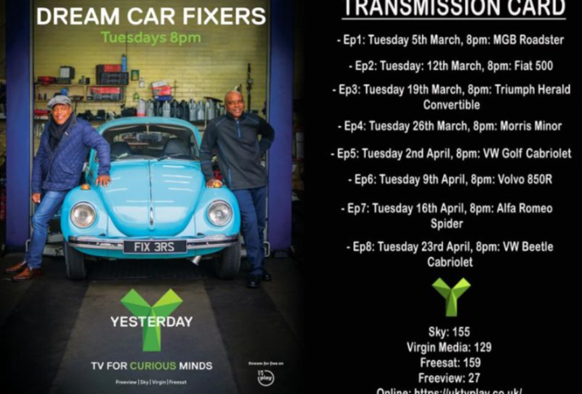 Dream Car Fixers TV schedule 141335